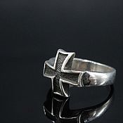 Украшения handmade. Livemaster - original item Men`s-Women`s Greek Cross Ring in 925 silver HH0097. Handmade.