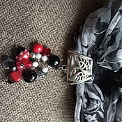 Работы для детей, handmade. Livemaster - original item beads: Shawl-Beads-necklace with bail and pendant. Handmade.