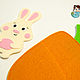 Зайчик в домике-морковке (игрушка из фетра). Игровые наборы. СмышлёнОК. Книжки из фетра (smyshlenok). Ярмарка Мастеров.  Фото №5