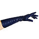 Size 7.5. Winter long gloves made of blue leather with TOUCH. Vintage gloves. Butichok from N.. My Livemaster. Фото №4