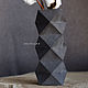 Ваза из черного бетона геометрической формы в стиле Лофт, Вазы, Санкт-Петербург,  Фото №1