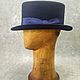 Order Blue short felt top hat ' Bon'. Felt Hats Shop. Livemaster. . Hats1 Фото №3