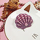Brooch made of beads Shell Scallop pink, brooch lilac. Brooches. Zveva. My Livemaster. Фото №4