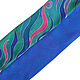 100% Blue Silk Twilly Ribbon Bow Tie for Hair. Ties. Silk Batik Watercolor ..VikoBatik... Online shopping on My Livemaster.  Фото №2