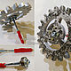 Large wall clock 'Steampunk' with rotating gears. Skeleton Clocks. KancyrevDecoration. My Livemaster. Фото №4