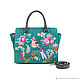 Medium tote bag with embroidered 'Parrot'. Classic Bag. Pelle Volare. My Livemaster. Фото №6