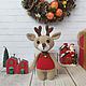 New Year's Fawn Scandi stuffed Deer Toy. Stuffed Toys. Вязаные игрушки - Ольга (knitlandiya). My Livemaster. Фото №5