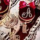 Бордовый бархатный именной медальон с буквой А, Именные сувениры, Раменское,  Фото №1