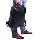 Backpack leather male 'Cruz' (Black). Backpacks. DragonBags - Rucksack leather. My Livemaster. Фото №6