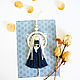 Macrame doll. Angel in the ring blue dress. Interior elements. Textile Shop Natalya. My Livemaster. Фото №4
