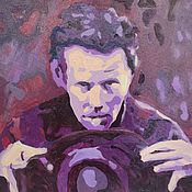 Картины и панно handmade. Livemaster - original item Pop art oil painting portrait of Tom Waits singer. Handmade.