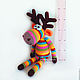 Rainbow Moose is small (30 cm). Stuffed Toys. GALAtoys. My Livemaster. Фото №4