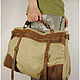 Дорожная сумка из натуральной итальянской кожи и канваса. Дорожная сумка. Camelbags. Интернет-магазин Ярмарка Мастеров.  Фото №2