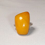 Винтаж handmade. Livemaster - original item Amber Ring Natural Amber Silver 875 Star size 17,25. Handmade.