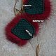 Order Fur, mink Earrings with garnet 'Cherry'. Ekaterina Rud ( stylish stones ). Livemaster. . Stud earrings Фото №3