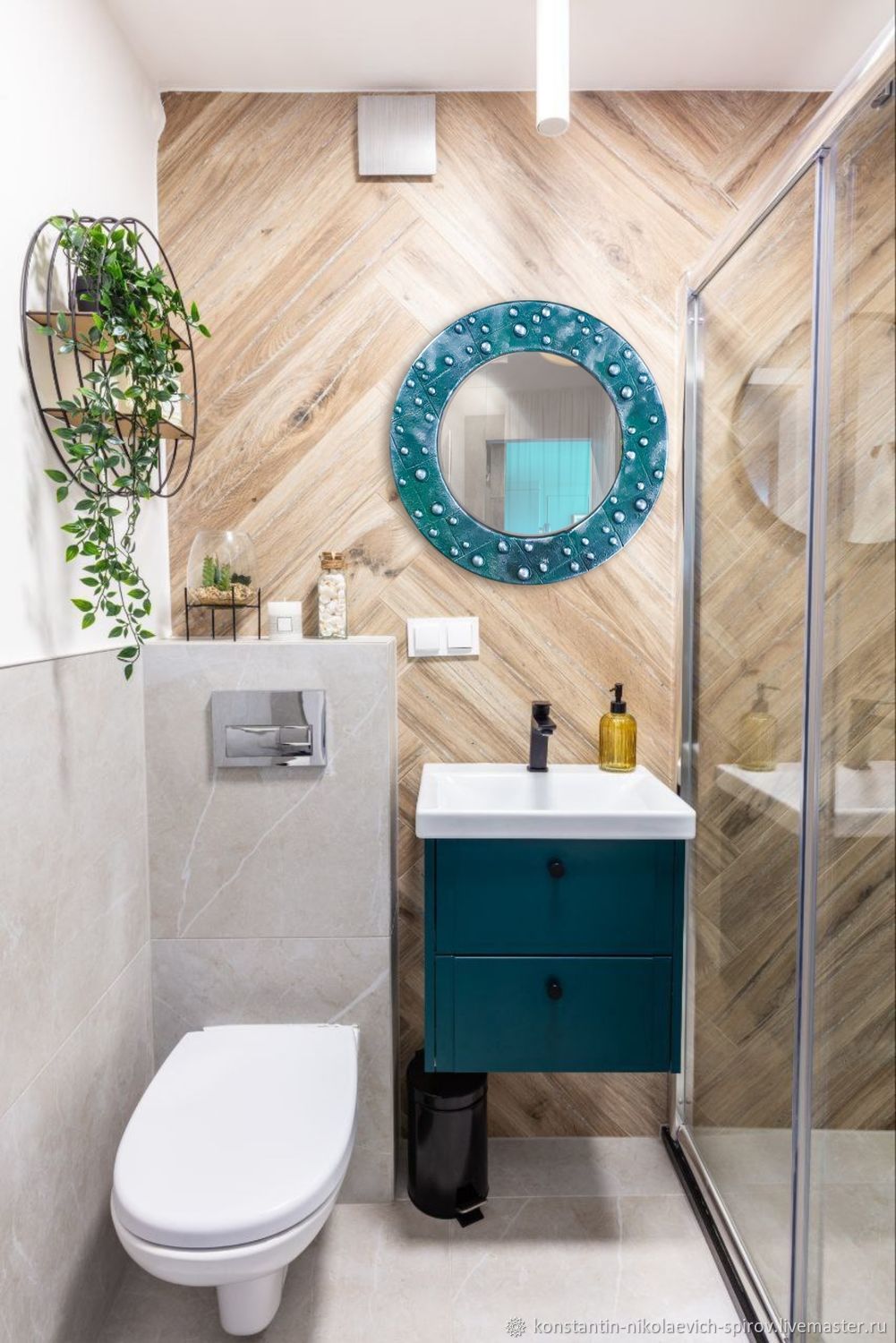 Круглое зеркало в стиле лофт на заказ в интернет-магазине Ярмарка ...