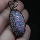 Dragon Egg. Pendant with lab opal. Purple opals in glass. Pendant. Mosaic Opal (mosaicopal). My Livemaster. Фото №5