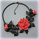 CORAL ROSE necklace made of genuine leather, Necklace, Stavropol,  Фото №1