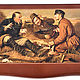 Backgammon carved Perm 'Hunters at a halt', large 60. Backgammon and checkers. H-Present more, than a gift!. Online shopping on My Livemaster.  Фото №2