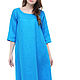 Order Sky blue dress made of 100% linen. etnoart. Livemaster. . Dresses Фото №3