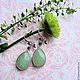 Зеленое яблоко. Серьги классические. mariSkai Design Jewelry by Maria L.. Ярмарка Мастеров.  Фото №5