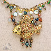 Украшения handmade. Livemaster - original item Goldfish. Author`s jewelry set. Necklace and earrings. Handmade.