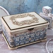 Для дома и интерьера handmade. Livemaster - original item Box in vintage style 13,5h10,0h7,0 cm. Handmade.
