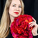 Брошь: Огромная Красная Роза 30 см, Брошь-булавка, Москва,  Фото №1