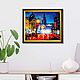 Painting Night city bright urban landscape on canvas. Pictures. Yulia Berseneva ColoredCatsArt. Online shopping on My Livemaster.  Фото №2