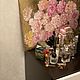 Розы на золотом фоне картина маслом на холсте масляными красками, Картины, Москва,  Фото №1