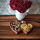 Менажница:  Двойные сердца из груши. Менажницы. Wood apple decor. Ярмарка Мастеров.  Фото №6
