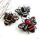 'Little bees ' brooches. Brooches. marina-tatarina. Online shopping on My Livemaster.  Фото №2