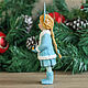 Cotton Christmas Tree Collectible Toys. Snow Maiden and a girl with birds. Christmas decorations. DOLLiAN. My Livemaster. Фото №5