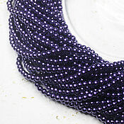 Материалы для творчества handmade. Livemaster - original item Glass Pearl Beads 4mm Purple 50 pcs. Handmade.