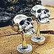 Серебряные запонки "Skull". Запонки. BONES & SOUL (BaevSergey). Ярмарка Мастеров.  Фото №6