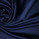 Атлас шелковый цвет синий, Ткани, Москва,  Фото №1