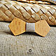 Wooden butterfly tie Furor beech / with a shiny baffle, Ties, Moscow,  Фото №1