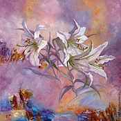 Картины и панно handmade. Livemaster - original item Oil painting Lilies. Handmade.