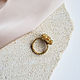 Golden Braided Sun Flower Ring, frivolite Ring. Rings. moonlace. My Livemaster. Фото №6