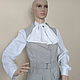 Blouse with Bow 40P. 42r. 44r. 46R. 48r. 50p. 52r. / white, Blouses, Moscow,  Фото №1