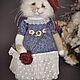 AGOSTO Autor juguete gato gato. Stuffed Toys. Knitted toys Olga Bessogonova. Интернет-магазин Ярмарка Мастеров.  Фото №2