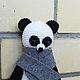 Panda in scarf knitted toy. Stuffed Toys. Estrella (star-knitting). Online shopping on My Livemaster.  Фото №2