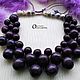 Necklace 'Plum beads' from thermoplastic. Necklace. sorochak63. Online shopping on My Livemaster.  Фото №2