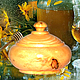 A pot-barrel with a lid made of natural cedar. K31, Jars, Novokuznetsk,  Фото №1