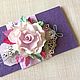 Purple envelope with a rose. Gift Envelopes. PaperPark. Online shopping on My Livemaster.  Фото №2