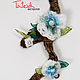 Knitted Brooch-branch 'Spring has come'. Brooches. asmik (asmik). My Livemaster. Фото №5