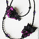 Бусы.ФИОЛЕТИКИ. Колье. Кумпан Юлия FLOWERS  ACCESSORIES. Ярмарка Мастеров.  Фото №5