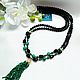 Sautoire made of malachite and black agate. Necklace. Magical Beauty Gems. My Livemaster. Фото №4