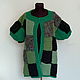 Knitted green coat 'malachite box', Coats, Moscow,  Фото №1