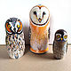 Matryoshka Owl Barn Owl 3-seater Birds. Dolls1. matryoshka (azaart). My Livemaster. Фото №6